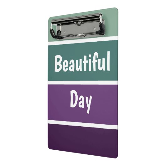 Grüne und Lila Streifen Mini Klemmbrett (Gewinkelt2)