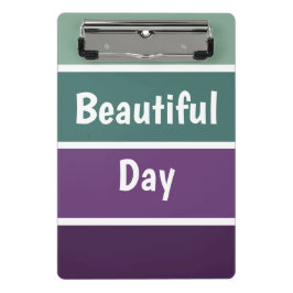 Grüne und Lila Streifen Mini Klemmbrett