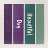 Grüne und Lila Streifen Puzzle (Horizontal)