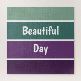 Grüne und Lila Streifen Puzzle