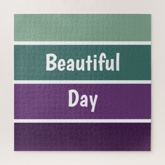 Grüne und Lila Streifen Puzzle (Vertikal)