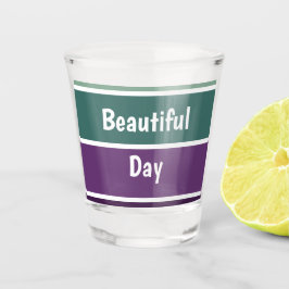 Grüne und Lila Streifen Schnapsglas