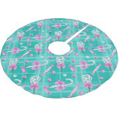 GRÜNE UND LILA URLAUB LOLLIPOPS & CANDY POLYESTER WEIHNACHTSBAUMDECKE (Schrägansicht)