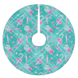 GRÜNE UND LILA URLAUB LOLLIPOPS & CANDY POLYESTER WEIHNACHTSBAUMDECKE