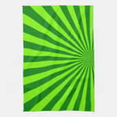 Grüne und Limone Funky Strip Abstrakte Kunst Handtuch (Vertikal)