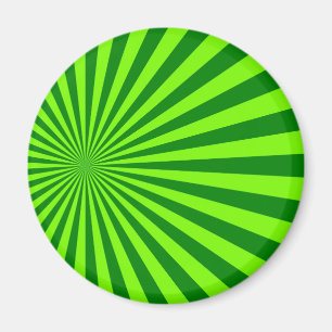 Grüne und Limone Funky Strip Abstrakte Kunst Magnet