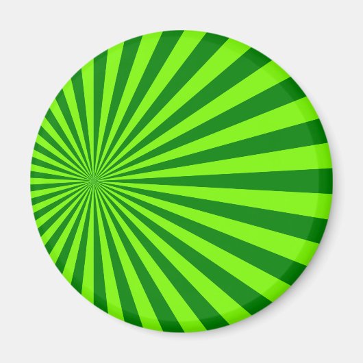 Grüne und Limone Funky Strip Abstrakte Kunst Magnet (Vorne)