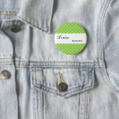 Grüne und Limone Polka-Punkte, die Sammlung Button (Beispiel)