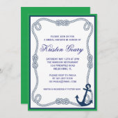 GRÜNE UND NAVANISCHE EINLAGE EINLADUNG (Vorne/Hinten)