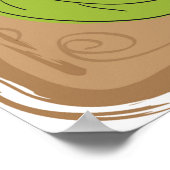 Grüne und orange Blume Poster (Ecke)