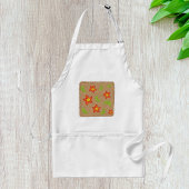 Grüne und orange Blume Schürze