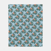 Grüne und orange Doppelflossen-Fische Fleecedecke (Vorderseite)