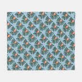 Grüne und orange Doppelflossen-Fische Fleecedecke (Vorderseite (Horizontal))