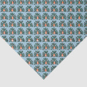 Grüne und orange Doppelflossen-Fische Seidenpapier (Ausschnitt)