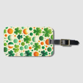 GRÜNE UND ORANGE IRISH THEMEN GEPÄCKANHÄNGER (Vorderseite (Horizontal))