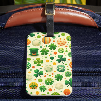 GRÜNE UND ORANGE IRISH THEMEN GEPÄCKANHÄNGER