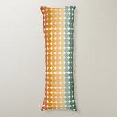 GRÜNE UND ORANGE POLKA-HUNDEN SEITENSCHLÄFERKISSEN (Vorderseite Vertikal)