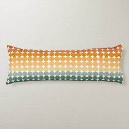 GRÜNE UND ORANGE POLKA-HUNDEN SEITENSCHLÄFERKISSEN