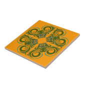 Grüne und orange Retro-Fliesen Fliese (Seite)