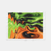 Grüne und orange Schleimdecke Fleecedecke (Vorderseite (Horizontal))