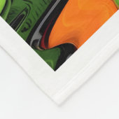 Grüne und orange Schleimdecke Fleecedecke (Ecke)