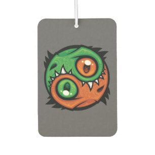 Grüne und orange Yin-Yang-Drachen Autolufterfrischer