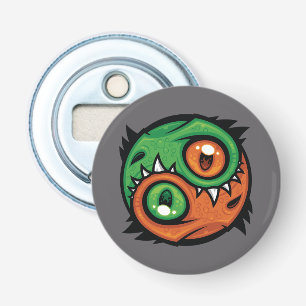 Grüne und orange Yin-Yang-Drachen Flaschenöffner