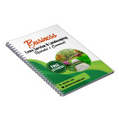 Grüne und orangefarbene Rasenpflege Landscaping & Notizblock (Rechte Seite)