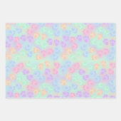 GRÜNE UND PASTEL FARBIERTE OSTERBUNNZAHLEN GESCHENKPAPIER SET (Vorderseite)