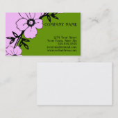 Grüne und rosa Blumenkarten Visitenkarte (Vorne/Hinten)