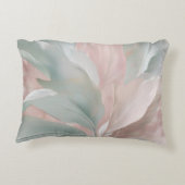 Grüne und rosa Botanische Printwerbung mit Minze Dekokissen (Rückseite)