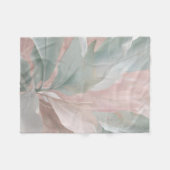 Grüne und rosa Botanische Printwerbung mit Minze Fleecedecke (Vorderseite (Horizontal))