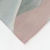 Grüne und rosa Botanische Printwerbung mit Minze Fleecedecke (Ecke)