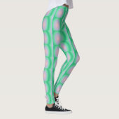 Grüne und rosa, kalte Kreise Leggings (Rechts)