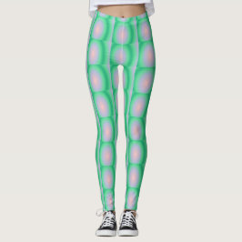 Grüne und rosa, kalte Kreise Leggings