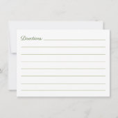 Grüne und rosa Monogramm-Familienrezeptur Mitteilungskarte (Rückseite)