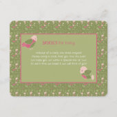 Grüne und rosa Niedliche Vogelbücher für Kinder Begleitkarte (Vorderseite)