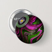 Grüne und rosa Schüssel, runde Abzeichen Button (Vorne & Hinten)