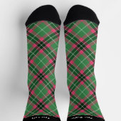 Grüne und rosa Tartan Socken (Oben)