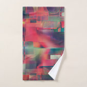 Grüne und rote Bildschichten und ein leichter Wand Badhandtuch Set (Handtuch)