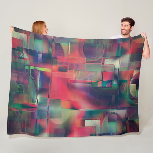 Grüne und rote Bildschichten und ein leichter Wand Fleecedecke (Beispiel)