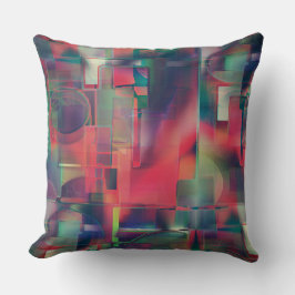 Grüne und rote Bildschichten und ein leichter Wand Kissen