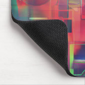 Grüne und rote Bildschichten und ein leichter Wand Mousepad (Ecke)