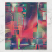 Grüne und rote Bildschichten und ein leichter Wand Weinetikett (Einzelnes Label)