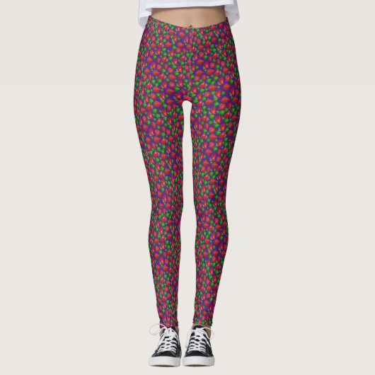 Grüne und rote Erdbeeren, Leggings (Vorderseite)