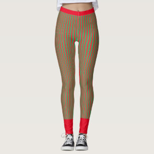 GRÜNE UND ROTE LEGGINGS