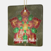 Grüne und rote philippinische mündliche Art, Keramikornament (Links)