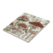 Grüne und rote Pilze Fliese (Seite)