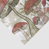 Grüne und rote Pilze Seidenpapier (Ausschnitt)