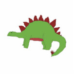 Grüne und rote Stegosaurus-Skulptur Fotoskulptur Magnet<br><div class="desc">Eines von einigen wenigen stegosaurus Farbschemata.</div>